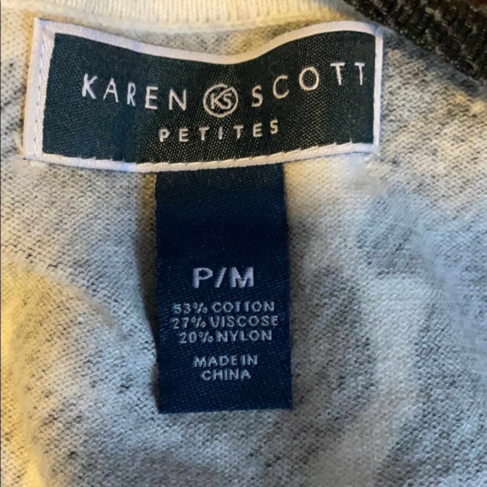🌺Karen Scott floral, button, petite cardigan🌺 - Picture 6 of 6